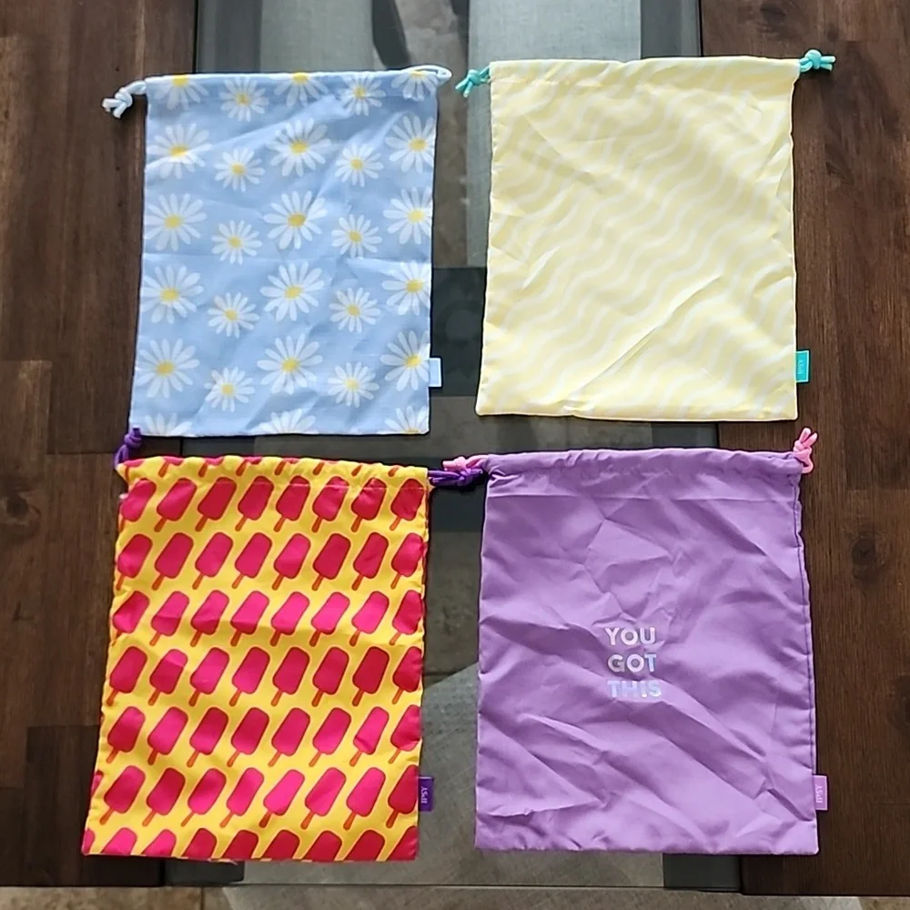 Ipsy Cosmetic Drawstring Makeup Bags - 4 shown